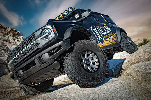ICON Vehicle Dynamics FRDK_K40003TX ICON 21-23 Bronco Non-Sasquatch 3-4" Lift Stage 3 Suspension System Tubular UCA Heavy Rate Rear Spring