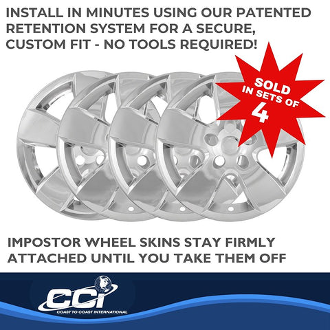 Coast To IWCIMP331X 20 Inch Chrome Plated Plastic Set Of 4 Not Compatible With Steel Wheels