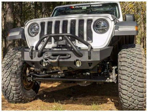 Rugged Ridge 11540.32 - HD Bumper, Stubby, Front 07-18 JK, 18-21 JL, 20-21 Gladiator JT