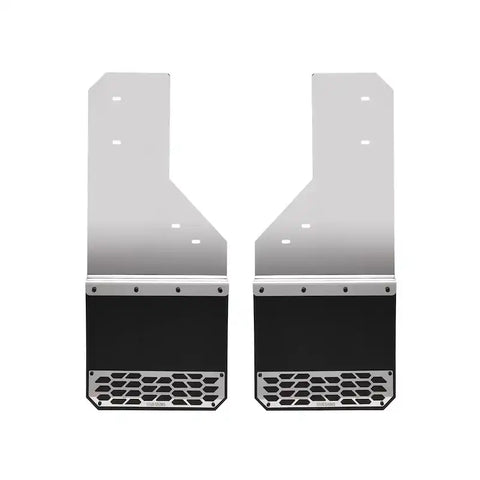 Putco 78395 - Mud Skins Flaps Polished Stainless Steel Features Hex Shield Solid