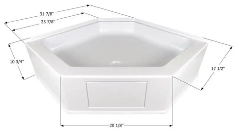 ICON 15232 SHOWER PAN  NSB3232-PW