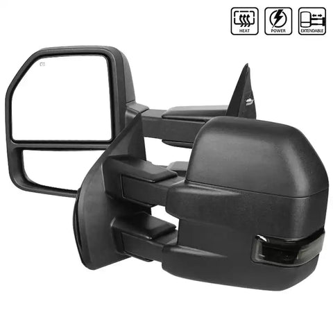 TOWING MIRRORS-BLACK TEXTURE SMOKE