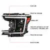 LED PROJECTOR HEADLIGHTS WITH SEQUE