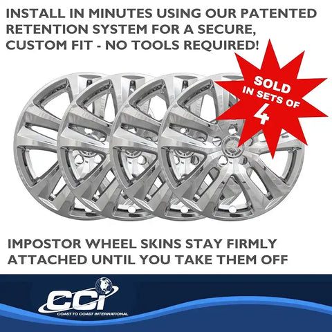 Coast To IWCIMP441X 18 Inch Five V-Style Spoke Painted Chrome ABS Plastic Set Of 4