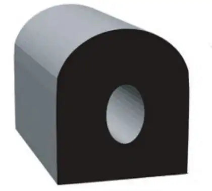 .5 X .5 'D' EPDM  BLK 50'