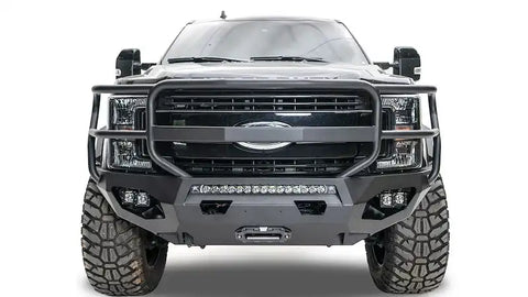 Fab Fours CS19-X4051-1 - Matrix Front Bumper 2 Stage Black Powder Coat 7/8 in. D-Ring Mounts No Guard