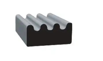 .375 X .188 'RIBBED' EPDM W/H2  BLK