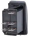 SWITCH CONTURA2 DPST OFF-ON BLK