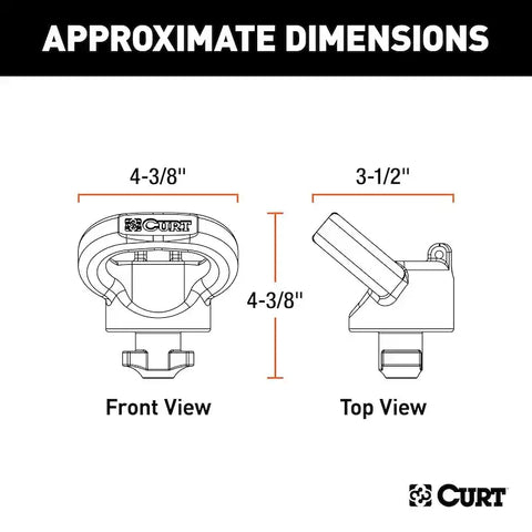 CURT 60698 - OEM Puck System Gooseneck Safety Chain Anchors Ram (38K)