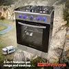 GREYSTONE 24' RV GAS RANGE  SS PANE