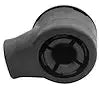 BLK PLASTIC END FITTING W/SNAP