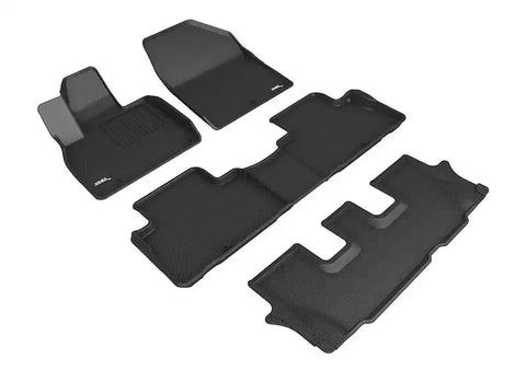 3D MATS/U-AC L1KA05201509 3D KAGU FLOOR MAT 3 ROW SET BLACK
