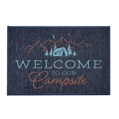 WELCOME TO OUR CAMPSITE 27X18  DOOR