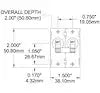 BLUE SEA 7234-BSS CIRCUIT BREAKER AA2TOGGLE 15A BLK
