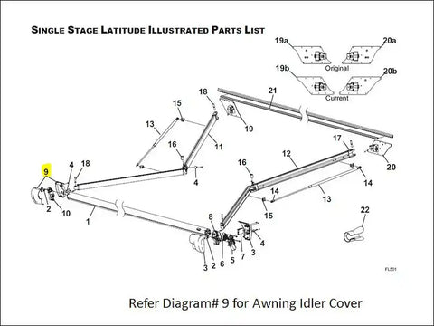 KIT IDLER COVER LAT WHT