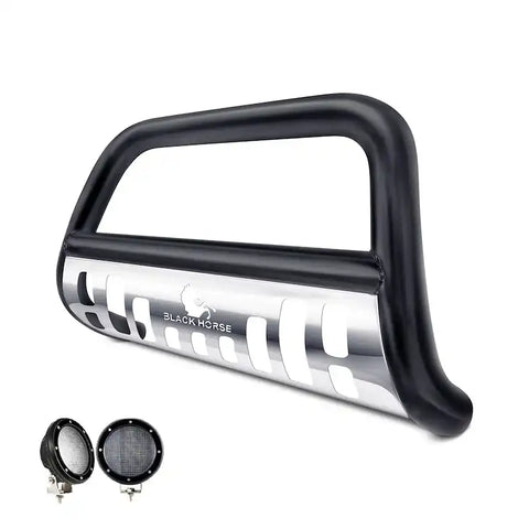 Black Horse Off Road CBBS-JEB9001SP-PLFB Steel Skid Plate Blocks factory fog light on 2011-up model