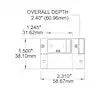 BLUE SEA 7416-BSS CIRCUIT BREAKER A2 FLAT ROCKER 40A