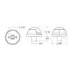 DECK MOUNT SIDELIGHT PAIR