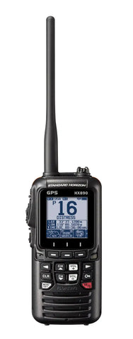 VHF-HH  6 WATT  W/GPS&FM RCVR  BLK