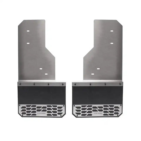 Putco 78404 - Mud Skins Flaps Brushed Stainless Features Hex Shield Solid