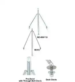 ATTWOOD MARI 903-008-T-S SS BASS BOAT SKI TOW