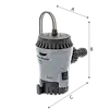 JOHNSON PUMP 10-13626-01 AQUA VOID 500GPH BILGE PUMP 12V