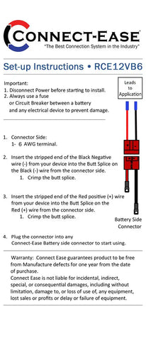 CONNECT EASE RCE12VB6 SINGLE 6 GAUGE CONNECTION