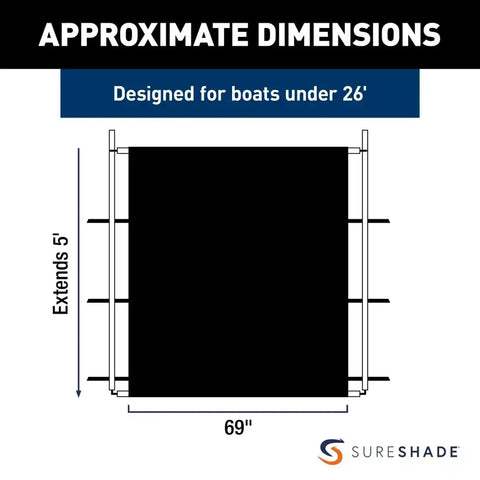 PTX POWER SHADE SS 69 INCH WIDE BLK