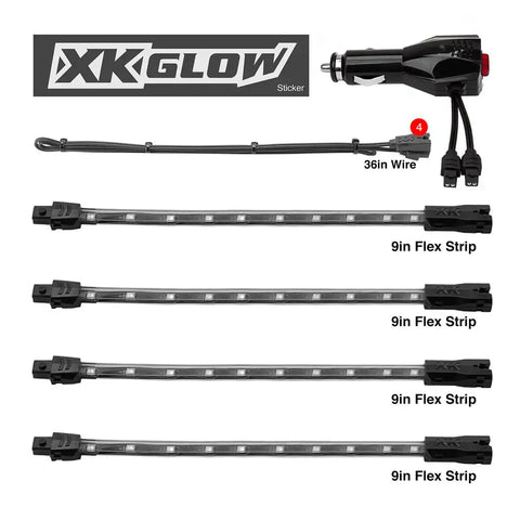 RED 4PC CAR KIT