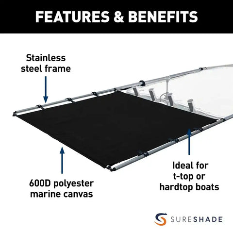 PTX POWER SHADE SS 63 INCH WIDE BLK