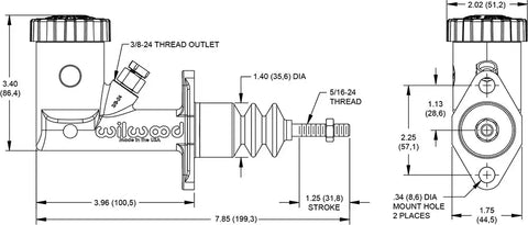 GS INTEGRAL MASTER CYLINDER - .625'