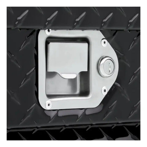 UWS TBS-63-BLK Tool Box Crossover Single Lid Diamond Tread Black Aluminum 20 In