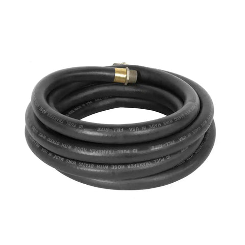 Fill-Rite FRH10020 Liquid Transfer Tank Pump Hose 20 Foot Length x 1 Inch With Static Wire 1 Inch NPT Thread Black Nitrile Inner Tube/ Neoprene Outer
