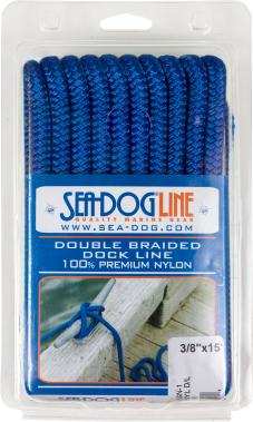 SEA DOG 302110010BL-1 DOUBLE BRAIDED NYLON DOCK LINE