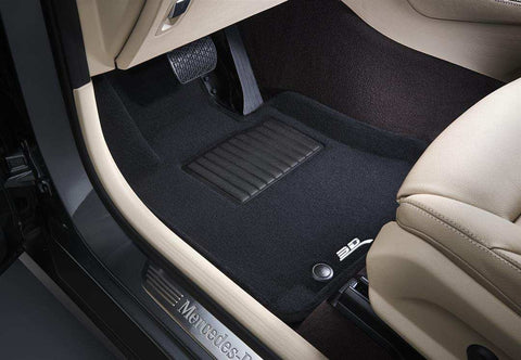3D ELEGANT FLOOR MAT 3 ROW SET BLCK