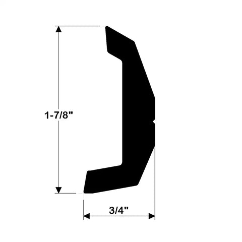 TACO METALS V21-3670WHA20D RIGID RUB RAIL ARCTIC WHITE 20