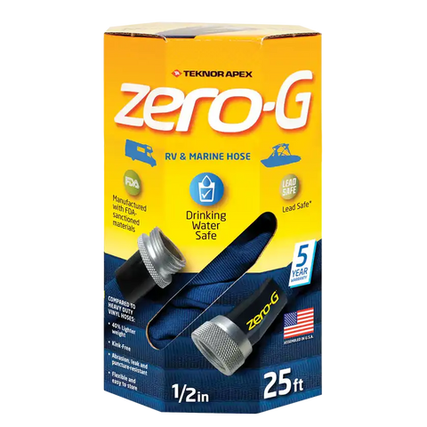 Teknor Apex 4006-25 Fresh Water Hose Zero-G 1/2 Inch Inside Diameter 25 Foot Length