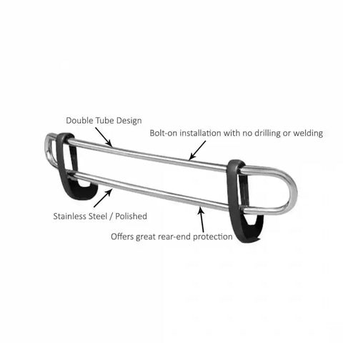 Black Horse Off Road 8D93947SS - Stainless Steel Double Tube