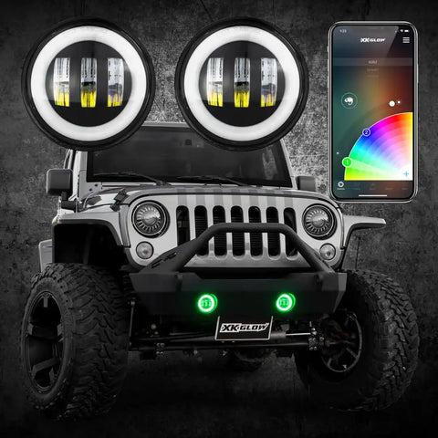 4IN JL BLACK RGB LED JEEP WRANGLER
