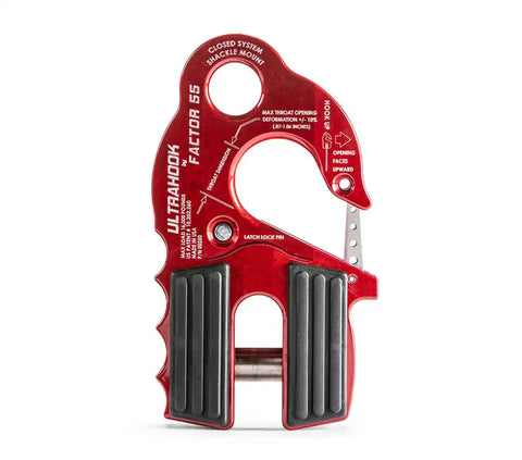 Factor 55 00250-01 Winch Clevis Hook Ultra Hook For Up To 3/8 Inch Diameter Rope Or
