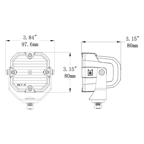 ARC LIGHTING 4211D CONCEPT POD PRO  3  CUBE  DRIVING B