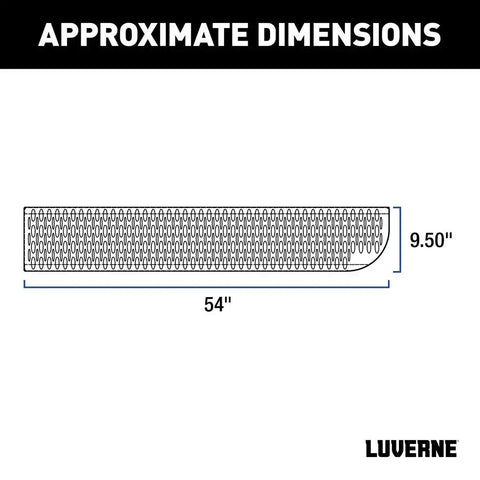 LUVERNE 495154-401817 - Grip Step XL 9-1/2 x 54 Steel Passenger Running Board, Select Ford E-Transit