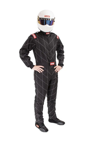 CHEVRON-1 SUIT SFI-1 BLK LRG