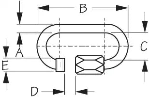 SEA DOG 153710-1 STAINLESS QUICK LINK 3-1/2'