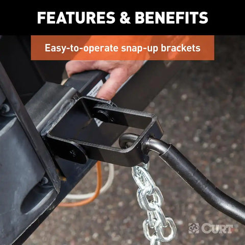 CURT 17050 Round Bar Weight Distribution Hitch with Integrated Lubrication (5-6K)