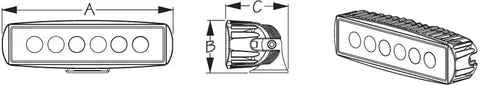 SEA DOG 405320-3 ALUMINUM COCKPIT/SPREADER LGHT