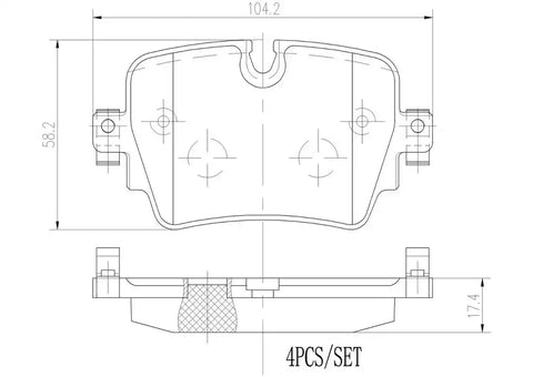 BREMBO P36032N DISC BRAKE PAD SET