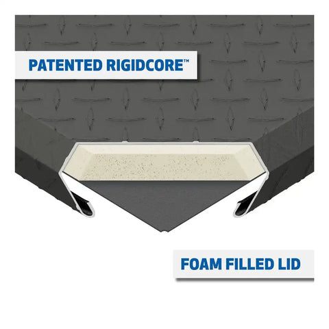 UWS TBS-72-MB Tool Box Crossover Single Lid Diamond Tread Matte Black Aluminum