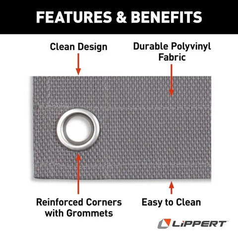 LIPPERT OUTDOOR PATIO RUG - GRAY  8