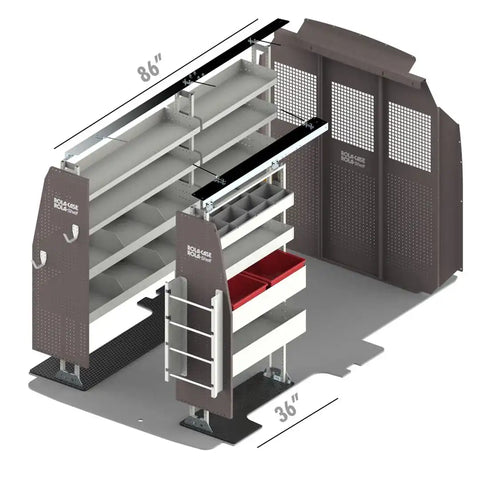 ROLACASE RSMRSEL-FTM130 VAN SHELVING ELECTRICAL BIN PACKAGE